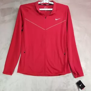 Nike Track Jacket Uomo XL Arancione Run Full Zip Manica Lunga Dri Fit Finto Collo Nuovo con etichette - Foto 1 di 23