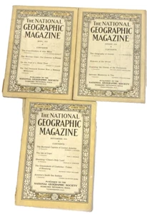 THE NATIONAL GEOGRAPHIC MAGAZINE 1919 lot of 3 -April, aug,sept VTG - Imagen 1 de 6