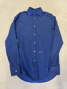 DSQUARED2 Men’s Slim Fit Dress Shirt Blue Made In Italy Size 46 - Picture 1 of 4