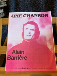 Alain Barriere Une chanson partition chant piano accords editions Bretagne - Picture 1 of 1