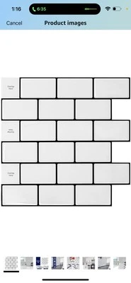 Art3d Peel and Stick Backsplash 12x12 inch Self-Adhesive Subway Wall Tile(10P) - Image 1 of 4