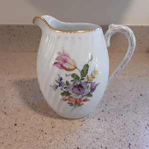 Vintage Nymphenburg Porcelain Milk Pitcher Floral Hand Painted - Picture 1 of 9