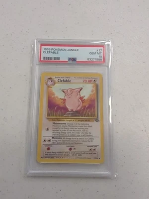 1999 Pokemon Clefable Non Holo 17/64 Jungle Unlimited - PSA 10 - Image 1 of 2