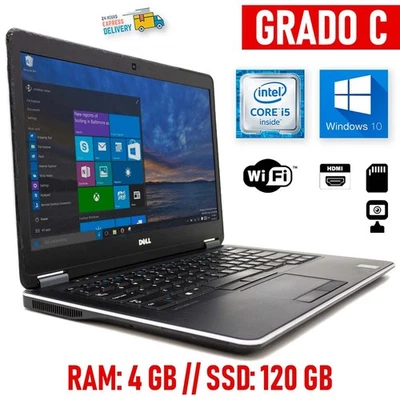 Notebook Dell E7440 I5 14" 4gb 120gb Windows 10 Computer Portatil Ricondizionato - Immagine 1 di 4