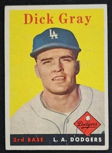 1958 Topps #146 Dick Gray Los Angeles Dodgers RC Rookie - PR - Picture 1 of 2