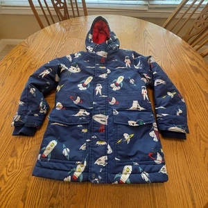 Mini Boden Jungen Mantel blau Astronaut Rakete Kapuze Spielzustand 7/8 LESEN - Bild 1 von 12