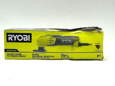 Ryobi 0,4 А проводной 2-7/8 дюйма Шлифовальный станок Detail, DS1200 - Изображение 1 из 4