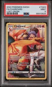 Charizard TG03/TG30 SWSH11: Lost Origin Trainer Gallery PSA 9 COMO NUEVO - Imagen 1 de 2