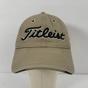 Titleist Golf Hat Adjustable Cap Tan Khaki Embroidered Logo - Picture 1 of 18