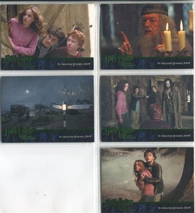 Harry Potter Prisoner Of Azkaban Complete Green Stamped Promo Card Set 1-5 - Picture 1 of 1