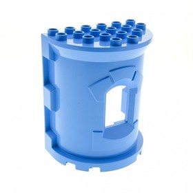 1x Lego Duplo Round Tower 4x6x6 Light Blue Knights Castle Wall Set 5635 4541749 52024