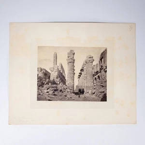 Francis Frith British Albumen Photograph Hypostyle Hall Columns Karnak Egypt - Picture 1 of 6