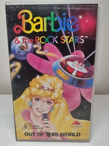 Barbie & The Rockstars 1987 VHS Video Cassette Mattel Out Of This World - Picture 1 of 9