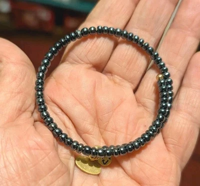 ALEX & ANI soleil hematite seed bead wrap bracelet - Image 1 of 2