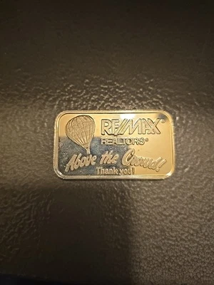 Barra de plata fina 0,999 Re/max Realtors Above The Crowd de 1 oz - Remax Foto 1 de 2