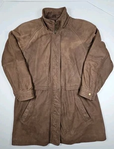 Wilsons Adventure Bound Herren braun Wildleder Leder kurzer Staubmantel klein - Bild 1 von 22