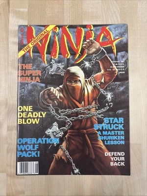 Vintage The Original Ninja Magazine# 23 August 1987 Poster In Tact - Image 1 of 3