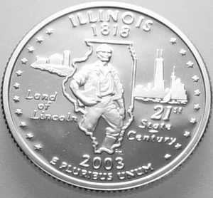 2003-S State Quarter Silver Proof Illinois IL Nice No Problem Coin - Picture 1 of 1