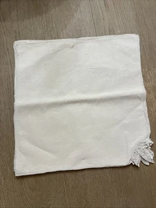 Vintage Neu ohne Etikett Leinen Servietten Battenburg Belgische Spitze Ecke 15" Creme 12er Set - Bild 1 von 8