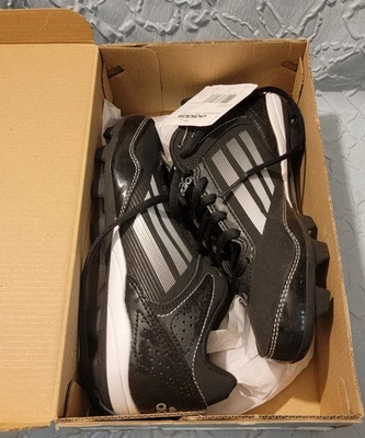 Adidas HotStreak TPU 2 Low Boys Size 2.5Y Black Baseball Cleats NIB - Image 1 of 4