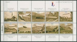 Liechtenstein 2014 Luftschiff Zeppelin Kollektionsbogen 2 postfrisch (C60421) - Bild 1 von 1