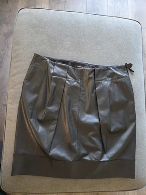 Falda de cuero negra para mujer Lafayette 148 talla 12 Foto 1 de 4