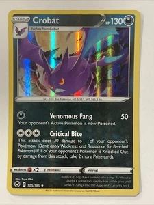 Holo Crobat 105/195 Silver Tempest Rare Pokémon TCG - Picture 1 of 2
