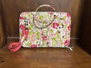 LNC-Vera Bradley Hard Shell Laptop Case With Strap In Make Me Blush Pattern - Picture 1 of 3