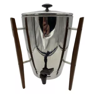 Cafetera Mid Century cromada y teca de Regal - Imagen 1 de 8