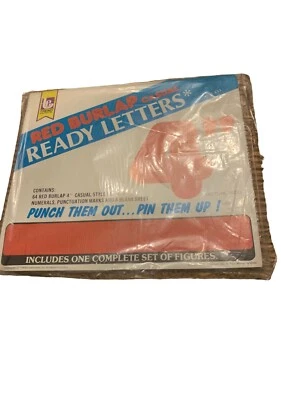 Letras listas para arpillera roja vintage Trend Enterprises 4" estilo informal T-431 Foto 1 de 4