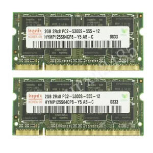HP 4GB 2x 2GB DDR2 667MHz COMPAQ 6710b 6710s 6715b 6715s 6716s 6720s RAM SP - Imagen 1 de 7