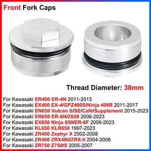 41mm Fork Cap Bolts For Kawasaki KLR650 ER-6N GPZ400S ZR400 Zephyr X Vulcan S/SE - Foto 1 di 17