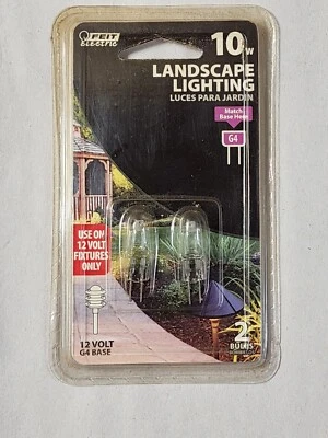 2 Feit Electric 10-Watt / 12-Volt Old Style G4 Bi-Pin Landscape Light Bulbs NEW - Image 1 of 4