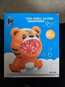 Bubble Maker for Kids Bubble Machine 3+ Tiger Electric Bubble Machine 8-Hole - Picture 1 of 9