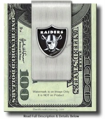 Vegas Raiders Stainless Steel Money Clip Raider Nation Football Sports NFL Hot' - Image 1 of 4