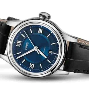 Orologio donna Oris Classic Date Blue Guilloche automatico 28,5 mm nuovo con scatola - Foto 1 di 4
