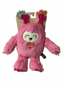 Flecos | Amor de San Valentín Pascua Rosa Yeti For Love Chirriante Arrugado Perro Juguete - Imagen 1 de 5