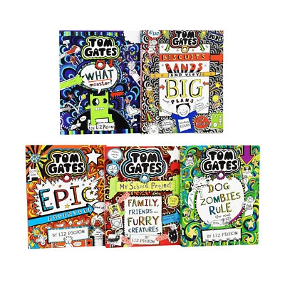 Tom Gates Series 3 (11-15) 5 Books Set By Liz Pichon - Ages 7-9 - Paperback - Image 1 of 2