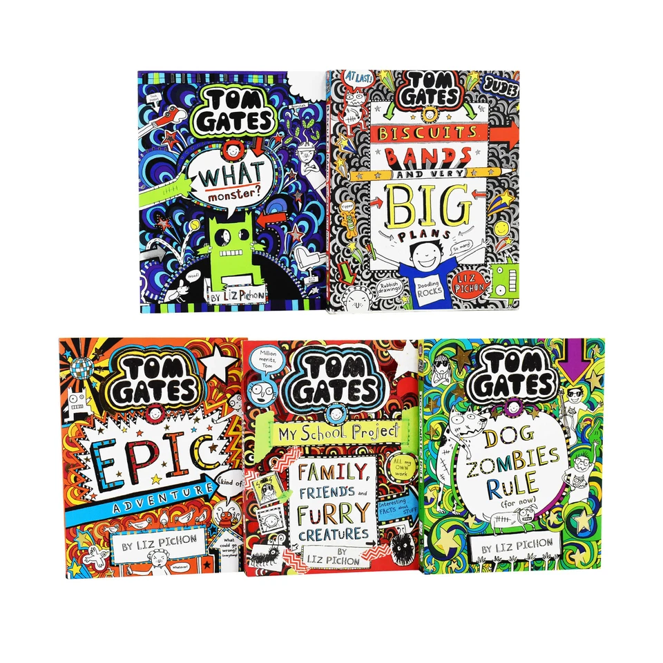 Tom Gates Series 3 (11-15) 5 Books Set By Liz Pichon - Ages 7-9 - Paperback - Image 1 of 1