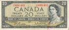 Canada 20 Dollars 1954 P-80b