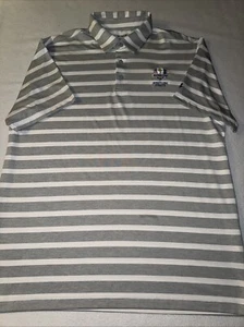 Under Armour The Playoff Polo Ryder Cup 2020 Short Sleeve Gray Striped Men's XL - Picture 1 of 9