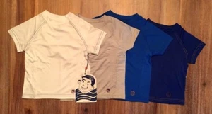 Toddler Boy Solid Rash Guard UPF 50+ Blue, White, Gray Short Sleeve NEW 2T 3T 4T - Picture 1 of 24
