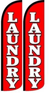 Wäsche (rot) windstill Standardgröße Polyester Swooper Flagge Schild Packung mit 2 - Bild 1 von 1