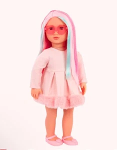 Our Generation Rosa 18 Zoll Modepuppe mit rosa und blauen Haaren Neu im Karton - Bild 1 von 5