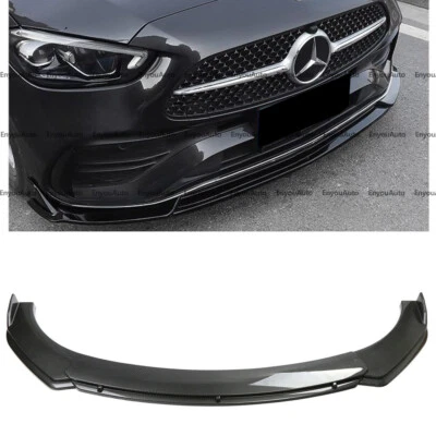 For Mercedes-Benz CLA200 CLA250 Front Bumper Lip Spoiler Splitter Carbon Fiber - Image 1 of 4
