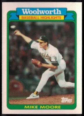 1990 Topps Woolworth Baseball Highlights #27 Mike Moore - Image 1 of 2