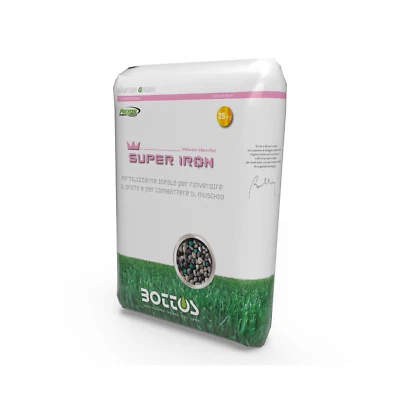 Bottos SUPER IRON 9-9-9 Concime fertilizzante prato RINVERDENTE da 22,7 KG