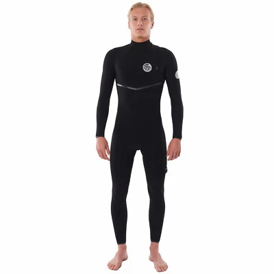 Rip Curl E-Bomb 3/2mm Zip Free Herren-Neoprenanzug Neoprener Wetsuit Schwarz