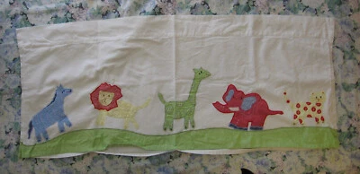 POTTERY BARN KIDS - FALDA DE CUNA Y CORTINA DE CAFÉ - JUNGLA - 100% Algodón [#578] Foto 1 de 4