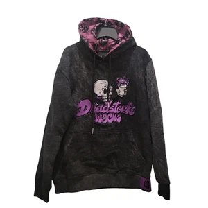 Felpa con cappuccio Deadstock Exotic Skull taglia media grunge emo materiale spesso made in USA - Foto 1 di 6